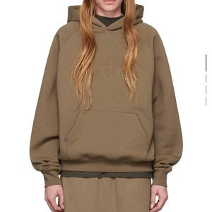 ESSENTIALS Fear Of God Brown Hoodie Size M